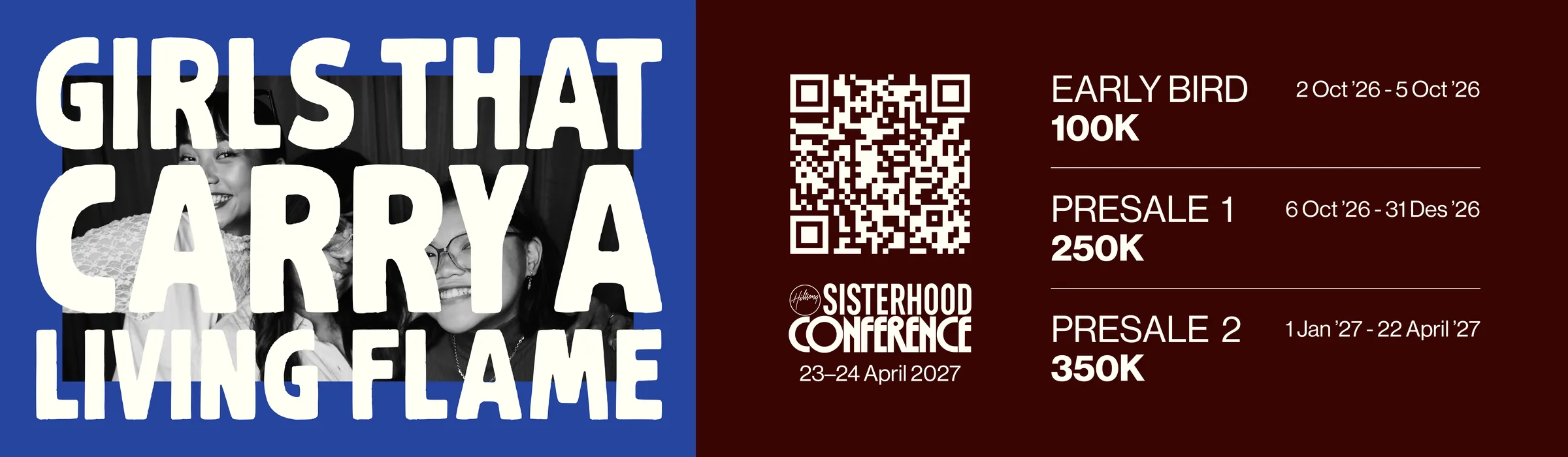 Sisterhood Conference 2027 presale tickets — Girls That Carry a Living Flame
